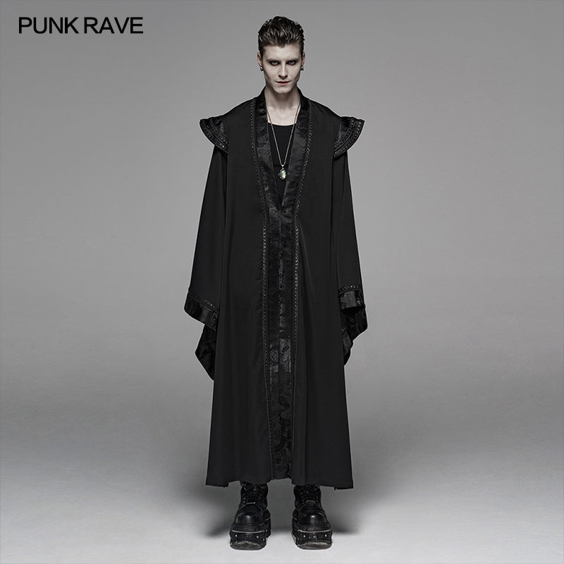 WY-1098 Men Auntumn&amp;Winter Loose Long Gown Jacket