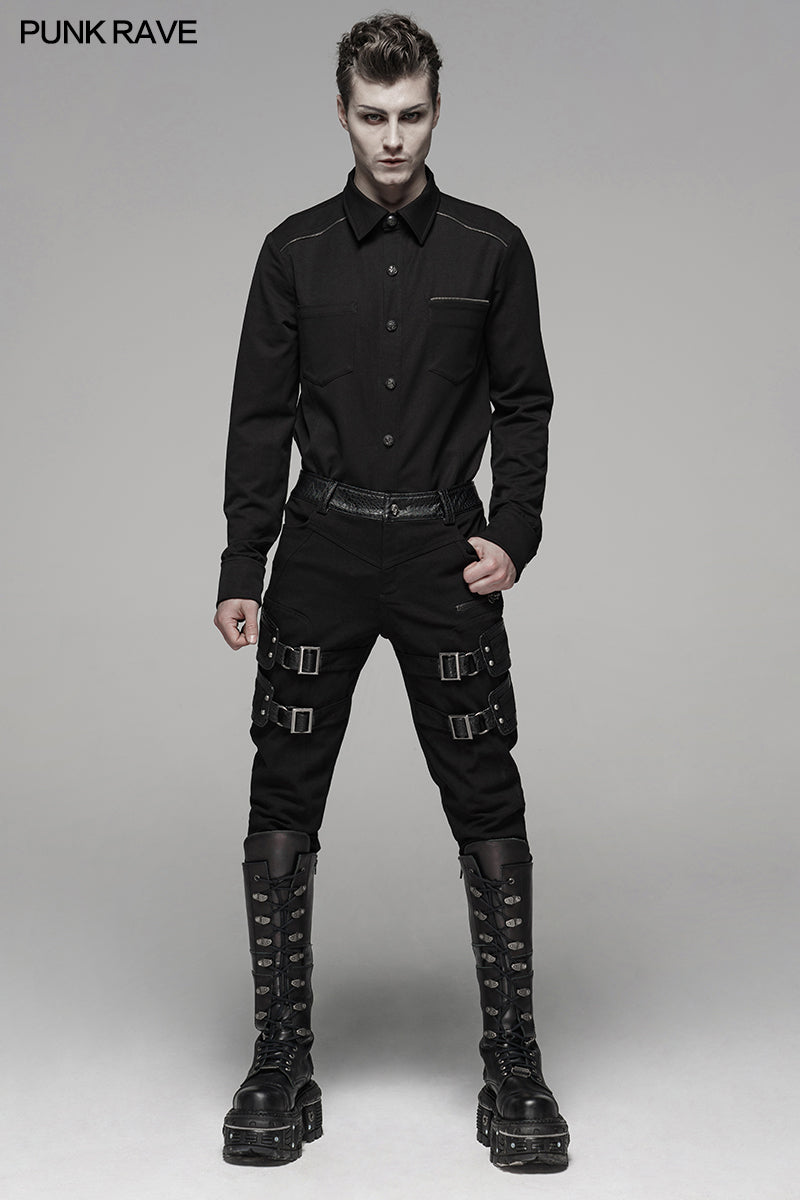 WK-384XCM Punk Handsome Stretch Trousers