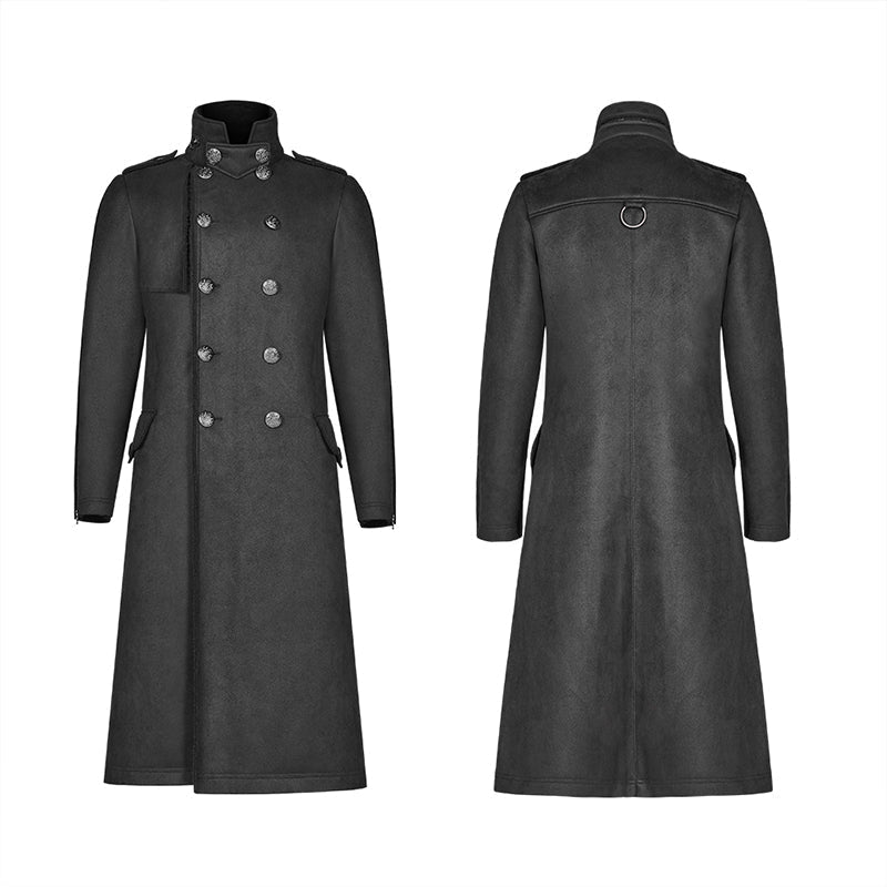 WY-1066XCM Military Style Medium Length Coat