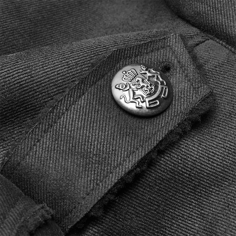 WY-1066XCM Military Style Medium Length Coat