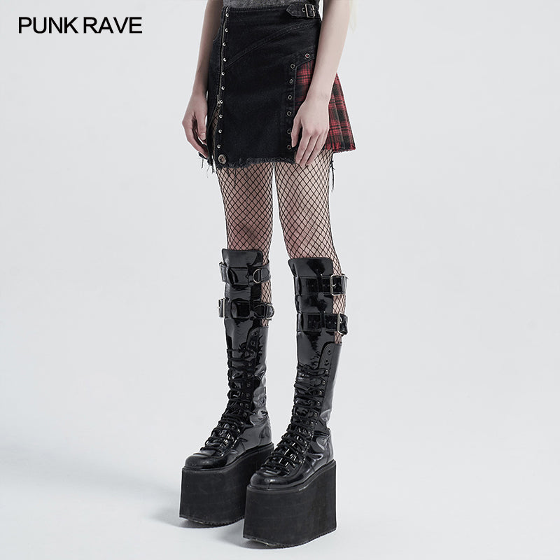 WQ-493BQF Punk rough short skirt