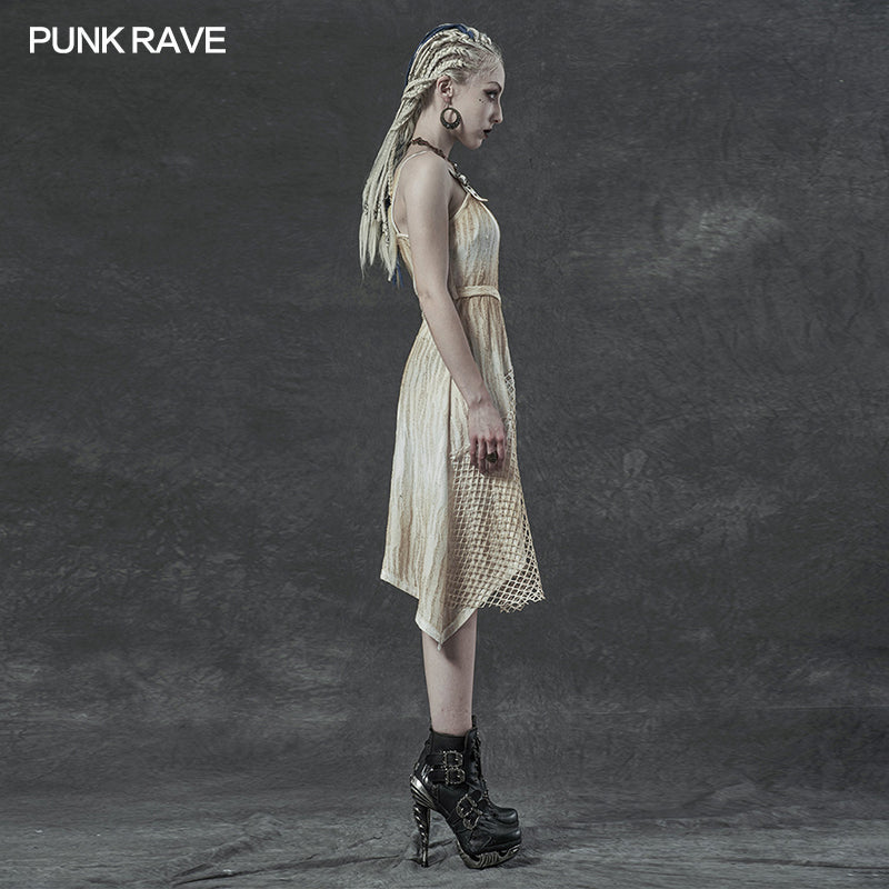 WQ-505LQF Steampunk old technique strap dresses