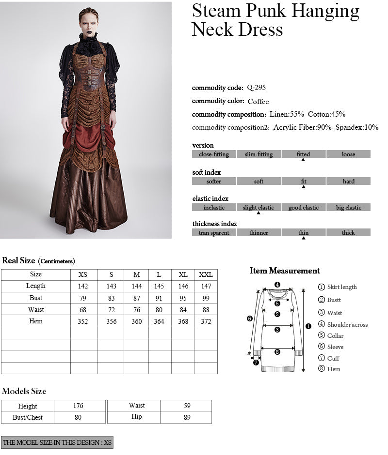 Q-295 Gorgeous Ruched Ball Gown Full-length Evening Punk Dress