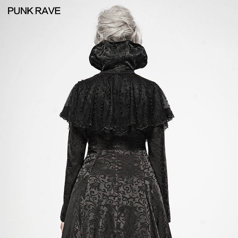 WY-1164 Noble Queen Pearl Mesh Little Cloak