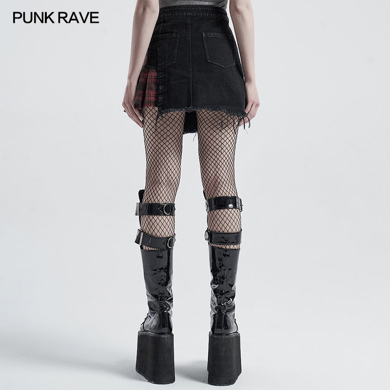 WQ-493BQF Punk rough short skirt