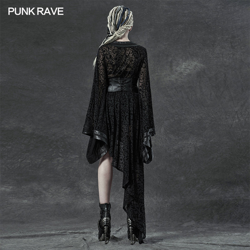 WY-1271ZCF Gothic asymmetrical kimono