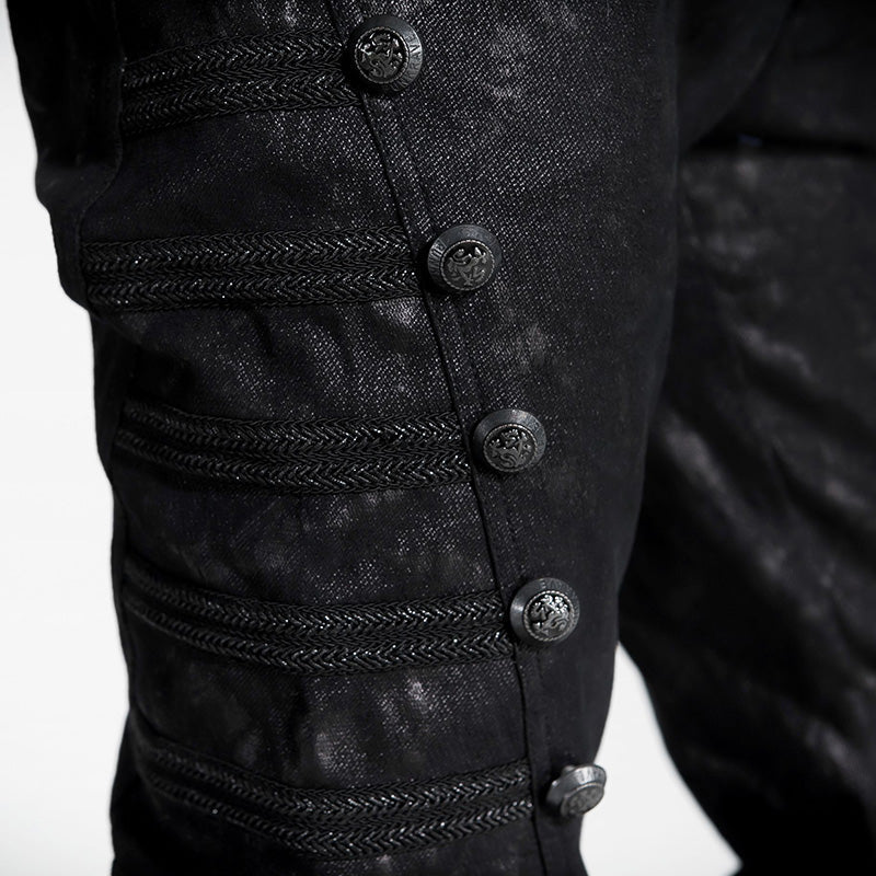 Top Sale Rivet Side Decorated K-136 Push Up Jean Punk Pants