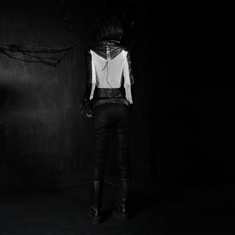 Top Sale Rivet Side Decorated K-136 Push Up Jean Punk Pants