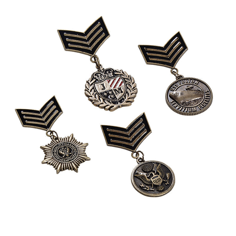 S-192 Antique Brass Metal Military Uniform Medal Accessories