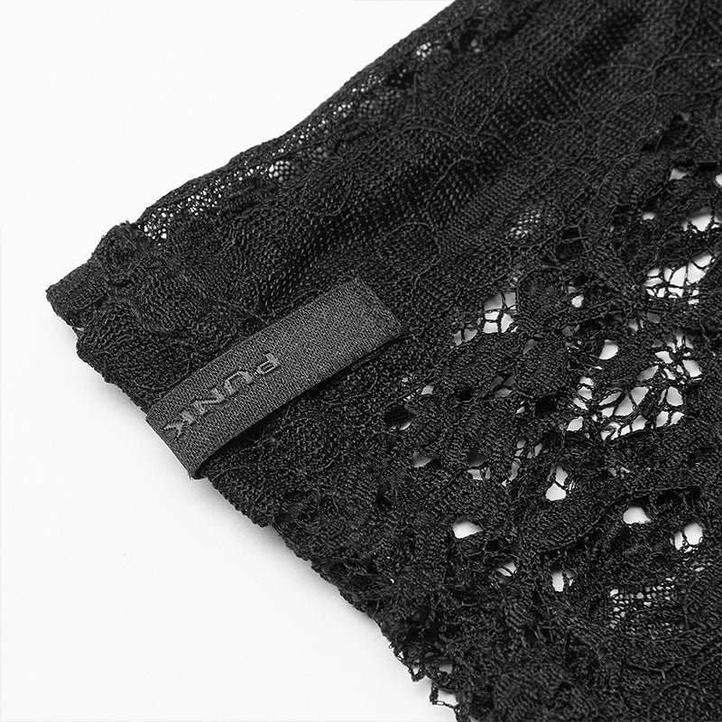 WS-413SSF Gothic daily striped lace gloves