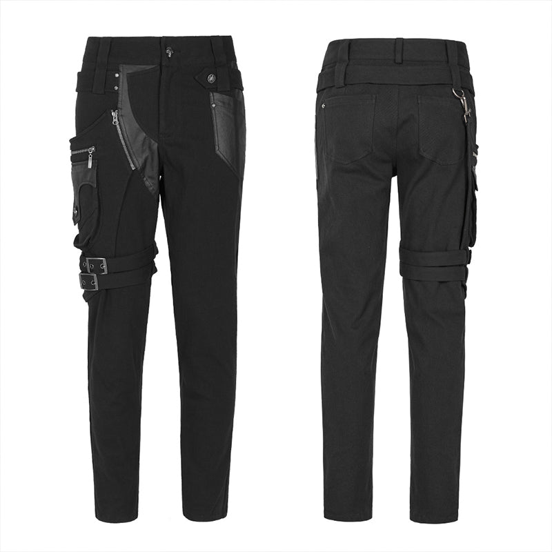 WK-433XCM Punk Personality Elastic Trousers