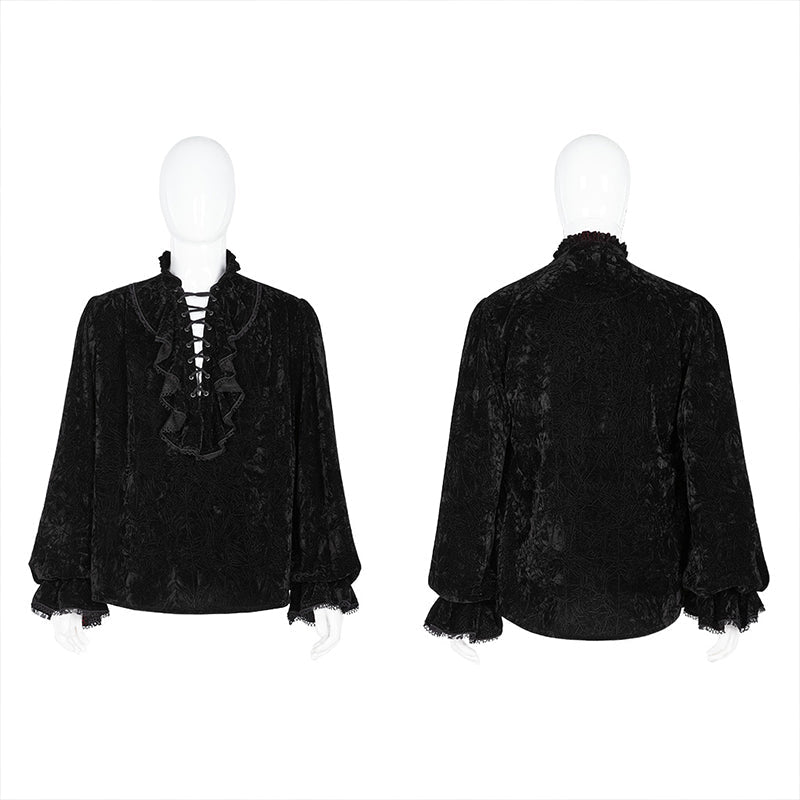 WY-1266CCM Velvet gothic shirt