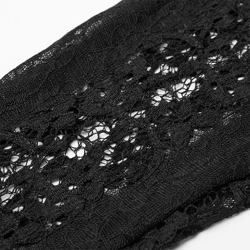 WS-413SSF Gothic daily striped lace gloves