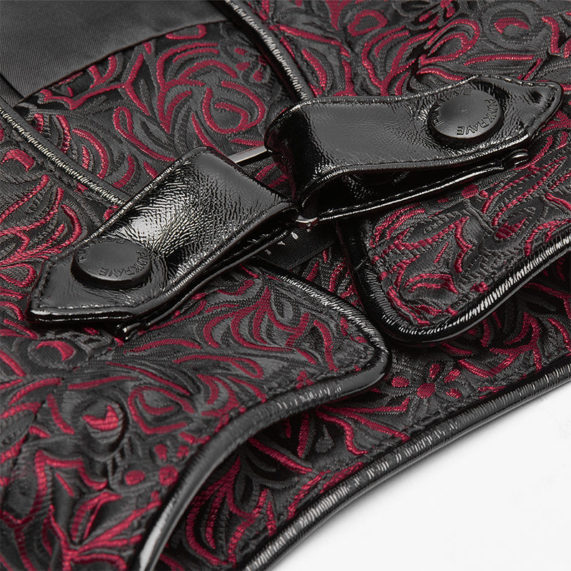 WY-1124XDF Chinese style bloody jacquard jacket