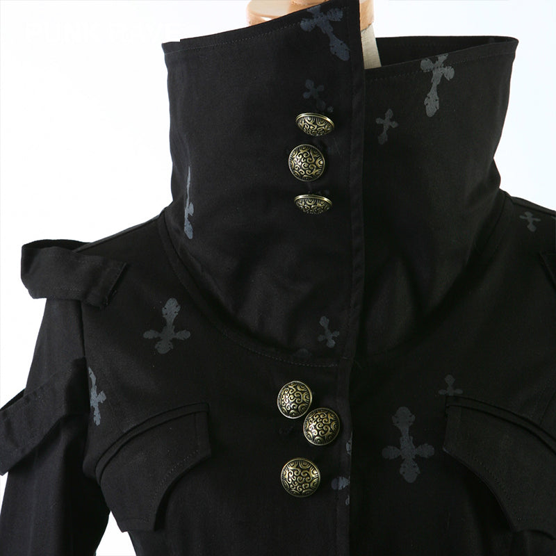 Y-209 Winter Ankle Length Long Gothic Trench Coats With High Neck