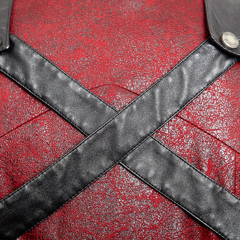 Y-254 Fashion Chinchilla Leather Punk Coat