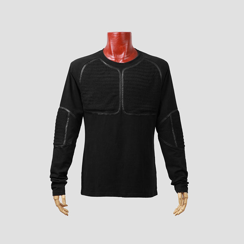 Y-490 Close-fitting Type Version Punk Shirts With Round Neck For Men