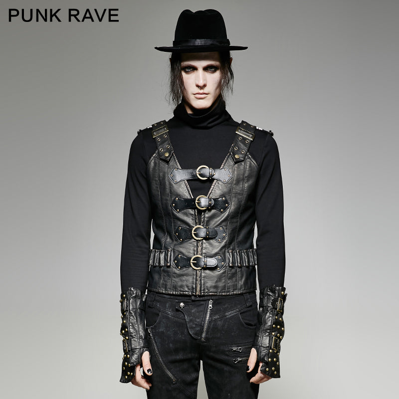 Y-724 Cool Army Style Punk Vest With Clip
