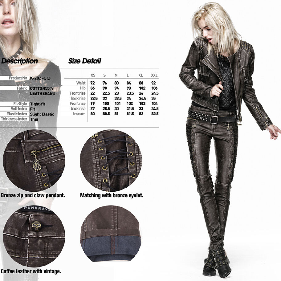 K-202 Fashion Long Normal Slim Punk Pants