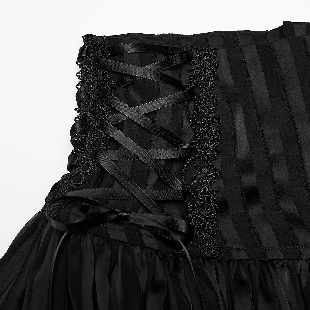 Goth striped pumpkin shorts OK-786