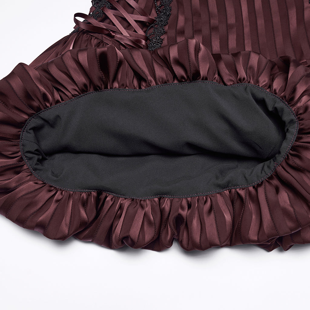 Goth striped pumpkin shorts OK-786