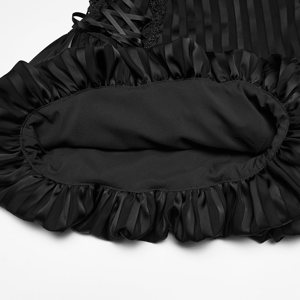 Goth striped pumpkin shorts OK-786