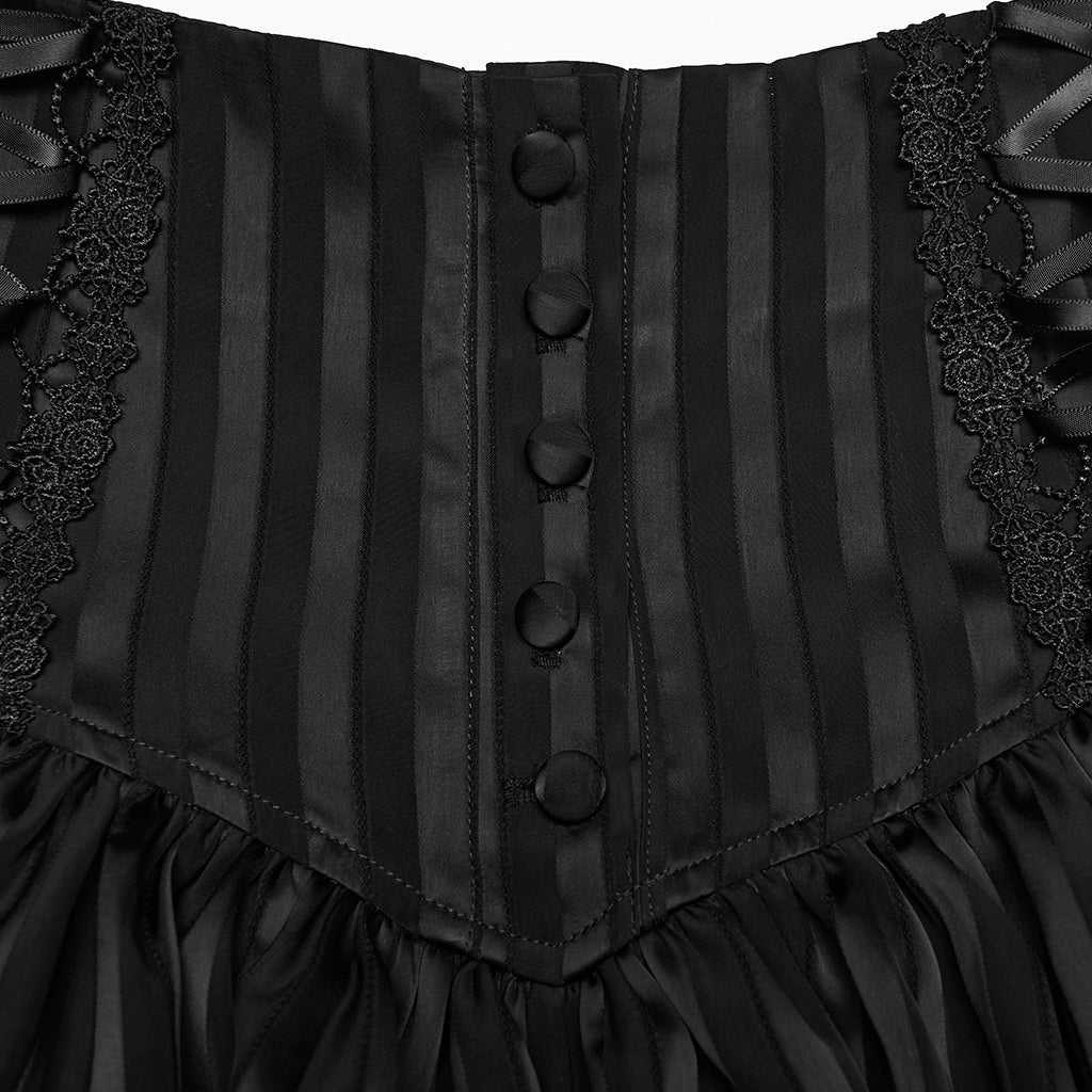 Goth striped pumpkin shorts OK-786