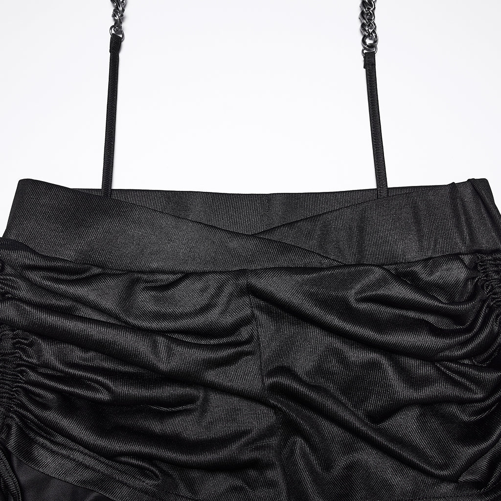 Post-apocalyptic drawstring waist chain shorts OK-802
