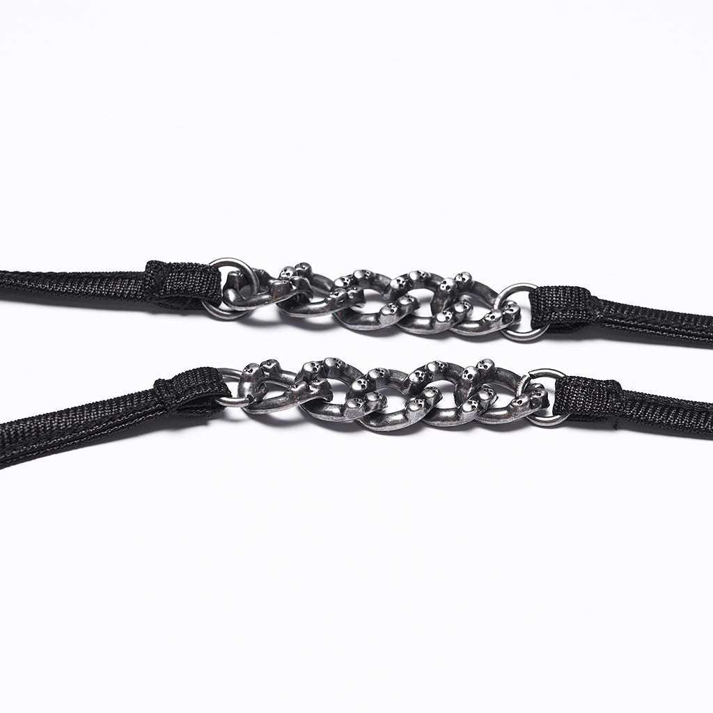 Post-apocalyptic drawstring waist chain shorts OK-802