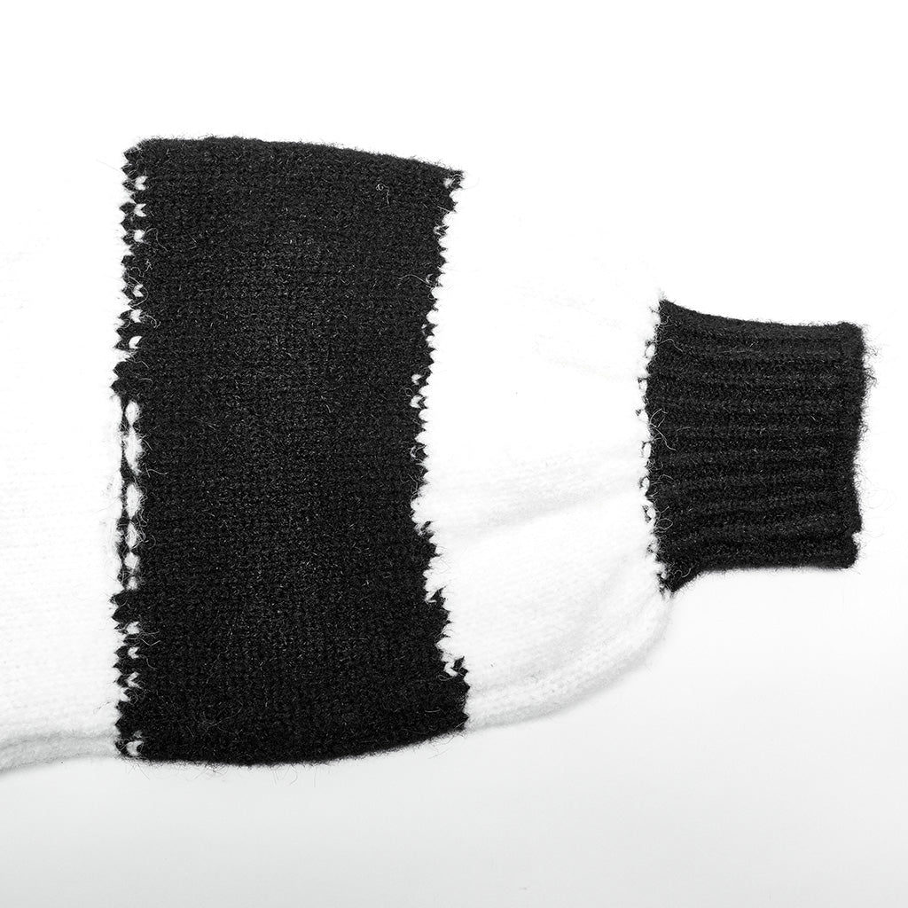 Punk Academy Style Stripe Knitted Long Coat OPM-246KMF
