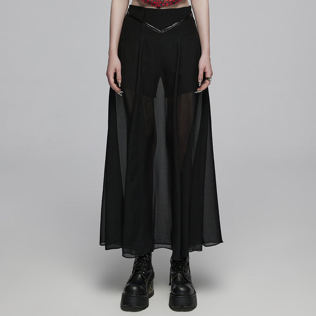 Flowing Chiffon Pant-Skirt OPQ-032DQF - Punk Rave Original Designer Clothing