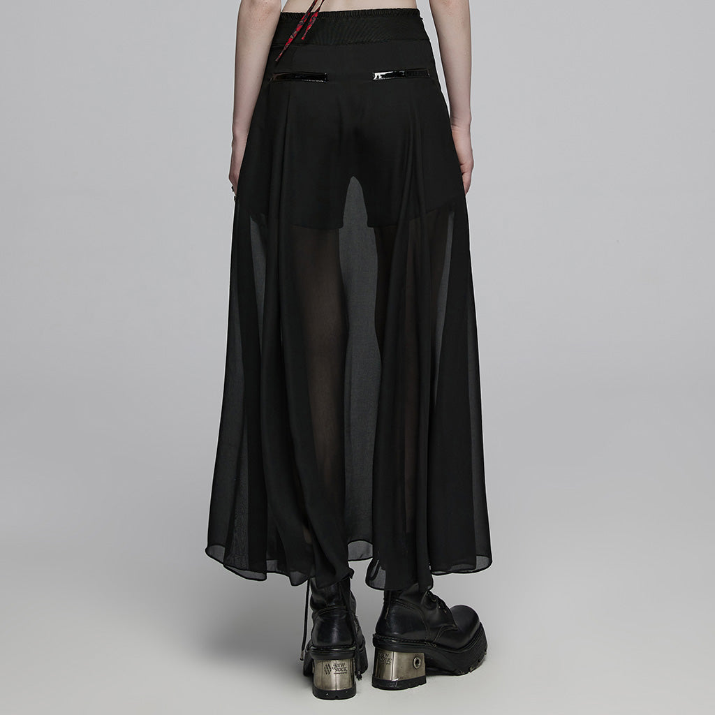 Flowing Chiffon Pant-Skirt OPQ-032DQF - Punk Rave Original Designer Clothing