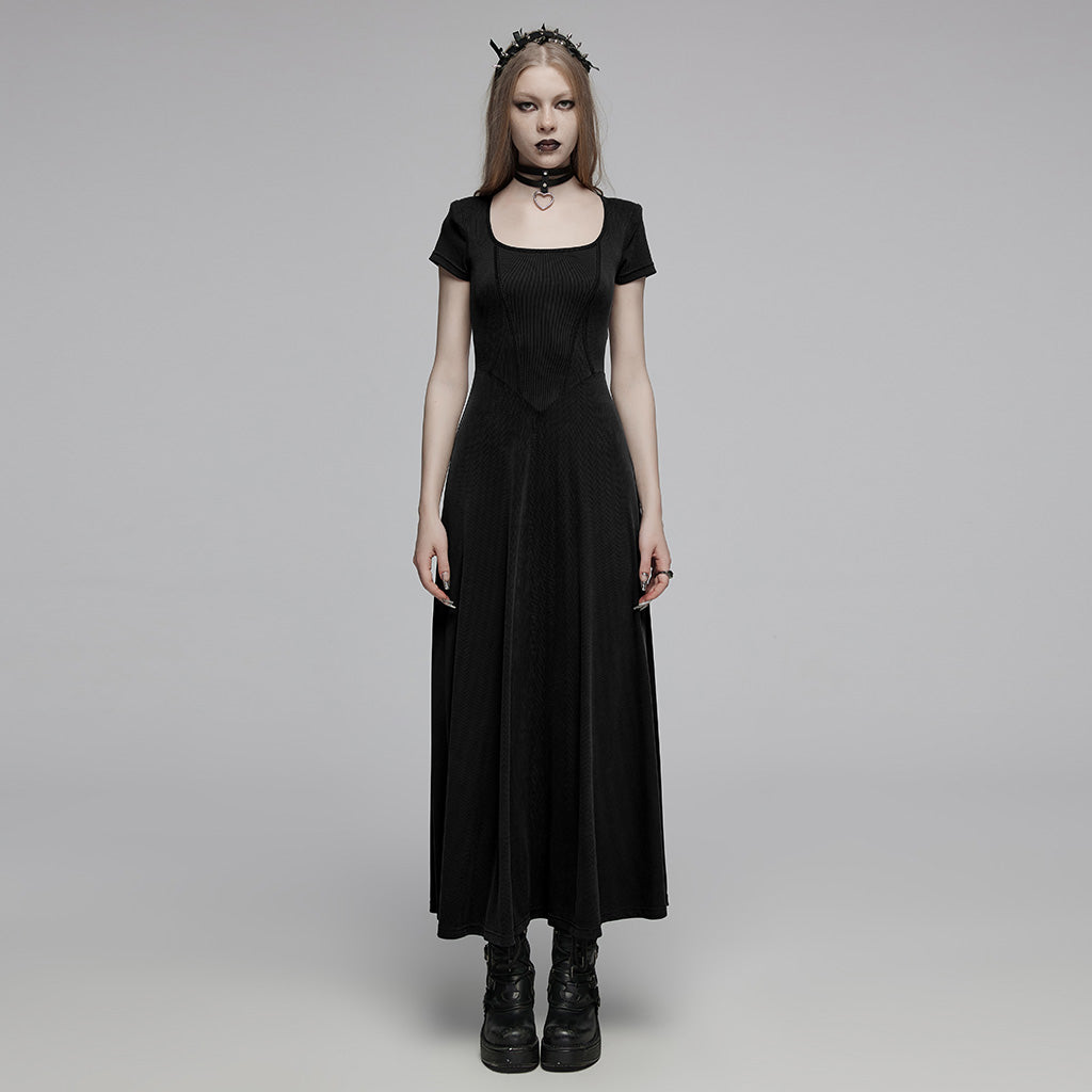 Square neckline A line long dress OPQ-1440LQF - Punk Rave Original Designer Clothing