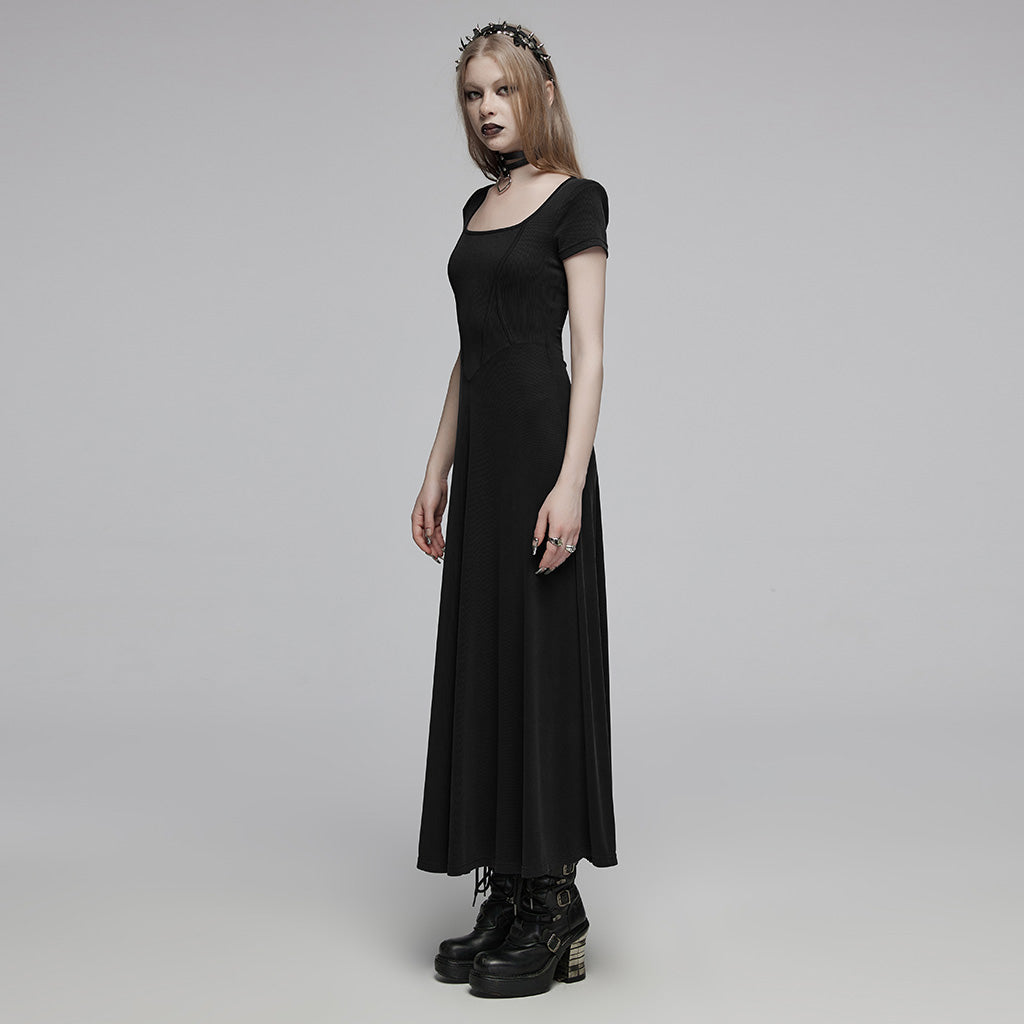 Square neckline A line long dress OPQ-1440LQF - Punk Rave Original Designer Clothing