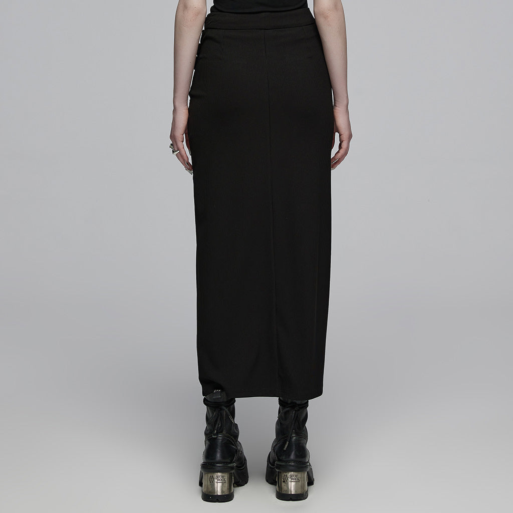 Knitted split long skirt OPQ-1442BQF - Punk Rave Original Designer Clothing