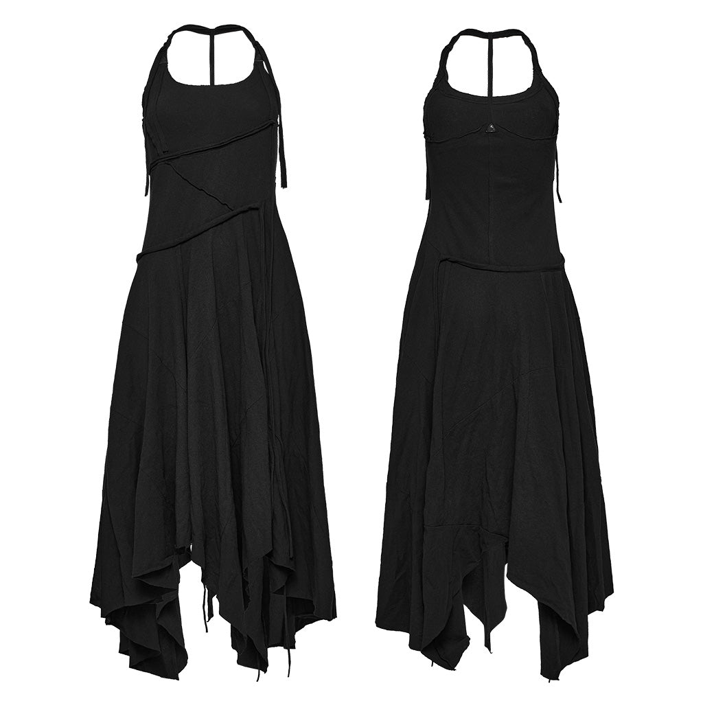 Irregular patchwork slip long dress OPQ-185LQF - Punk Rave Original Designer Clothing