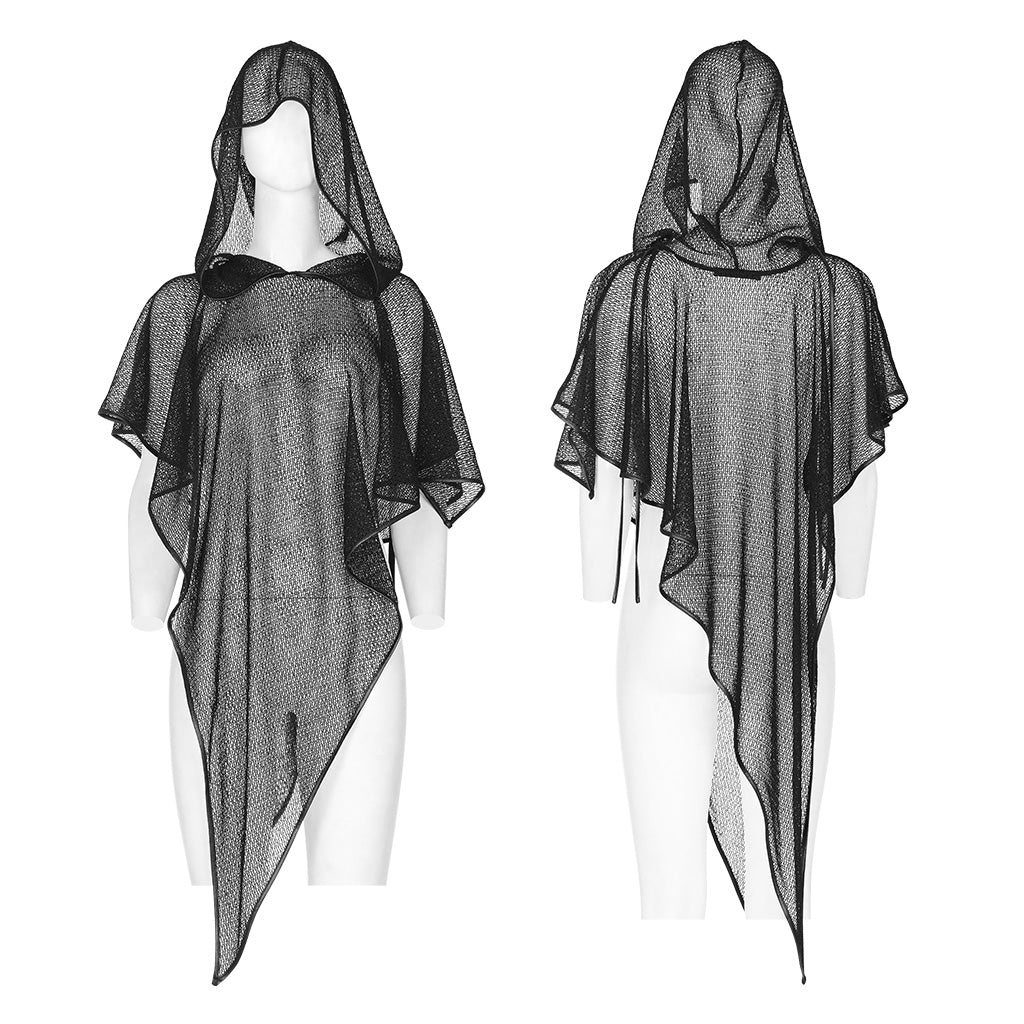 Hooded mesh scarf OPS-295WJF