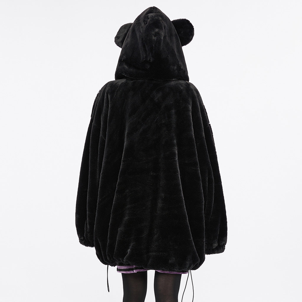Warm thick plush plush bear ear hooded jacket OPY-719XCF