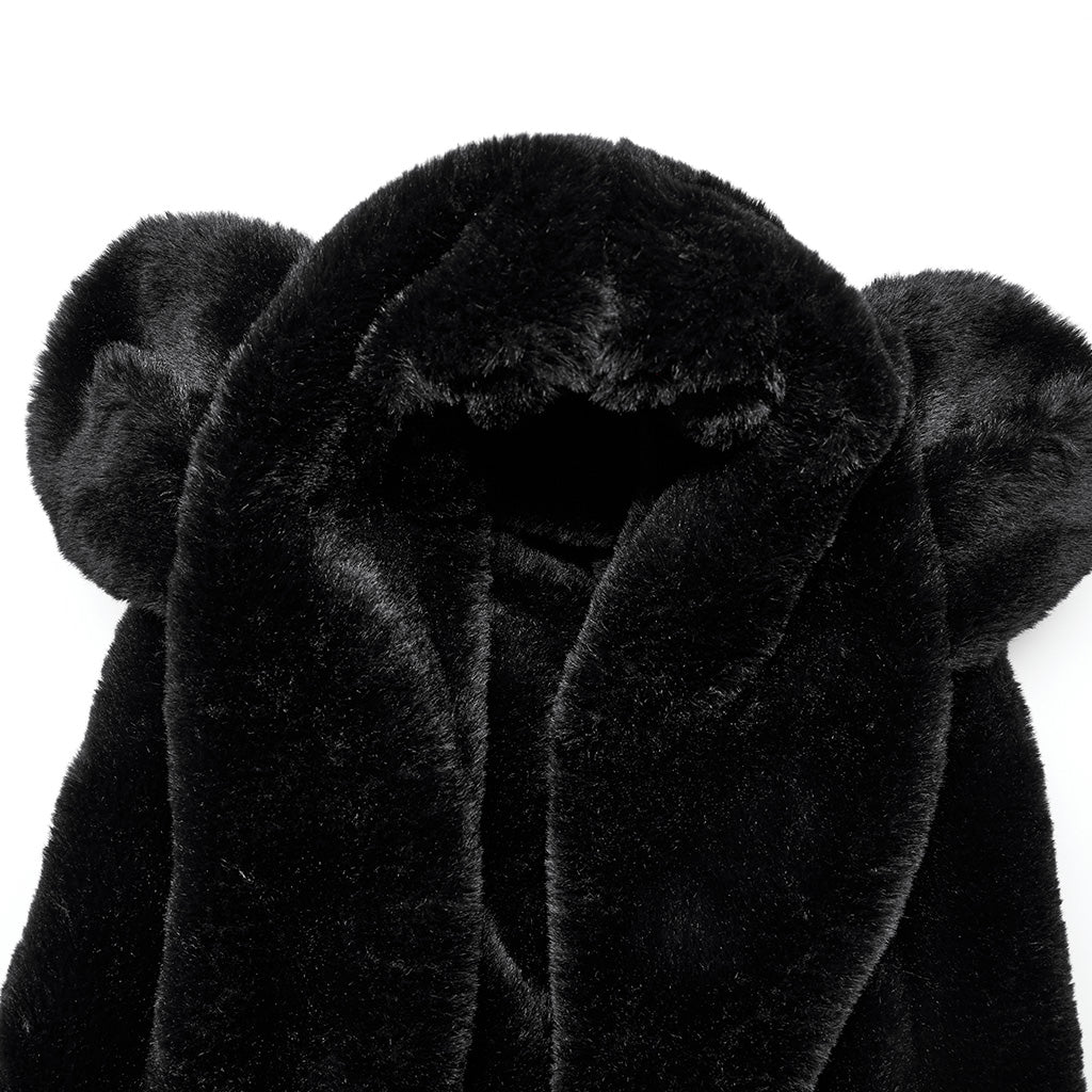 Warm thick plush plush bear ear hooded jacket OPY-719XCF