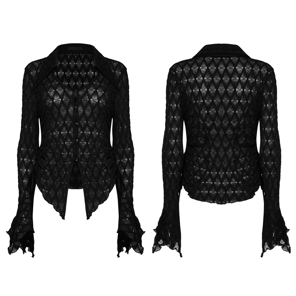 Side drawstring knitted sunproof cardigan OPY-761CCF - Punk Rave Original Designer Clothing