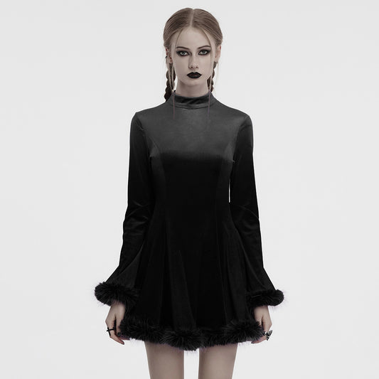Bat hollowed 3D gradient dress OQ-928