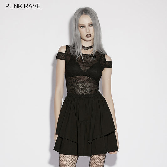 Goth Perspective Lace Dress OQ-961