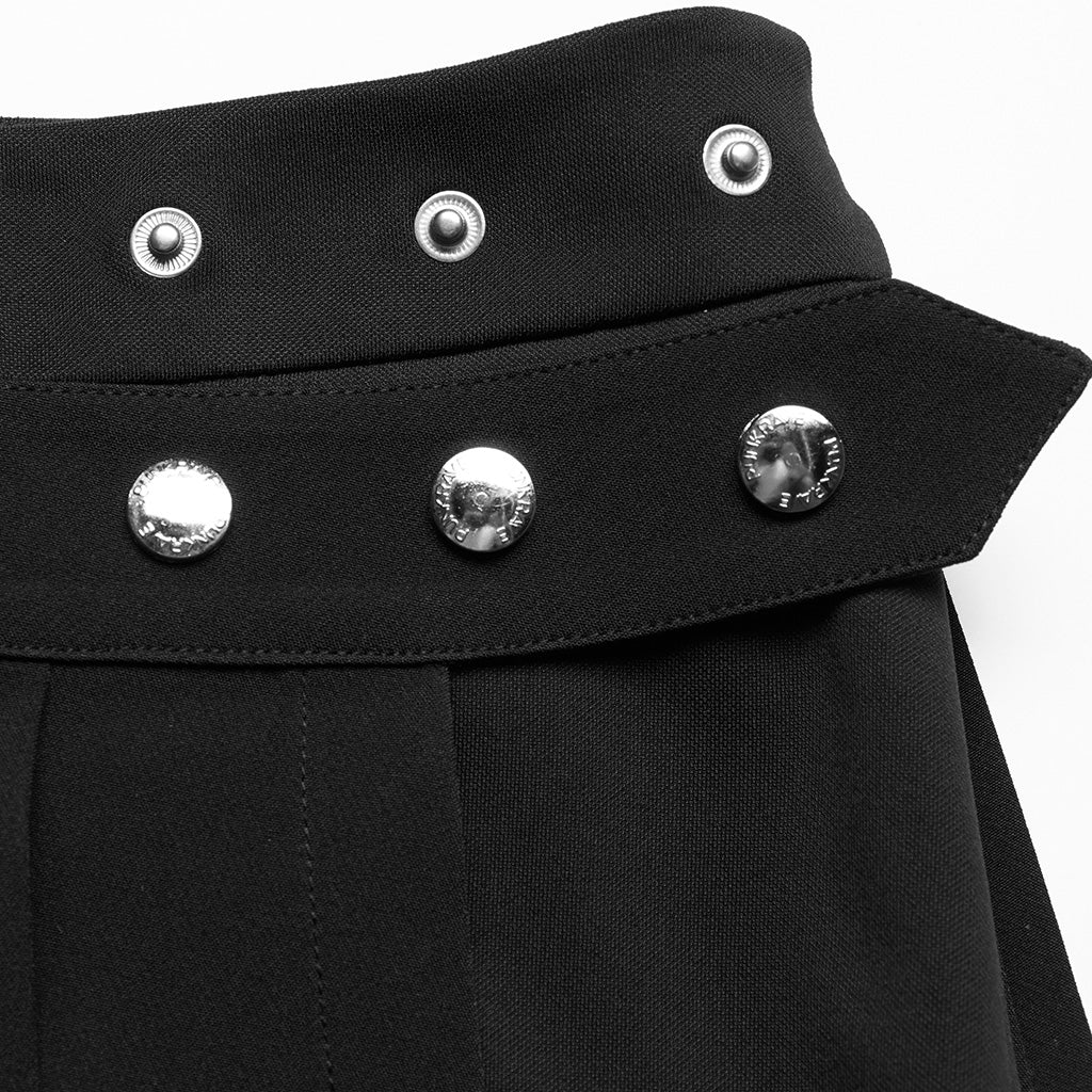 Fake two Plaid tied rope pleated half skirts OPQ-467