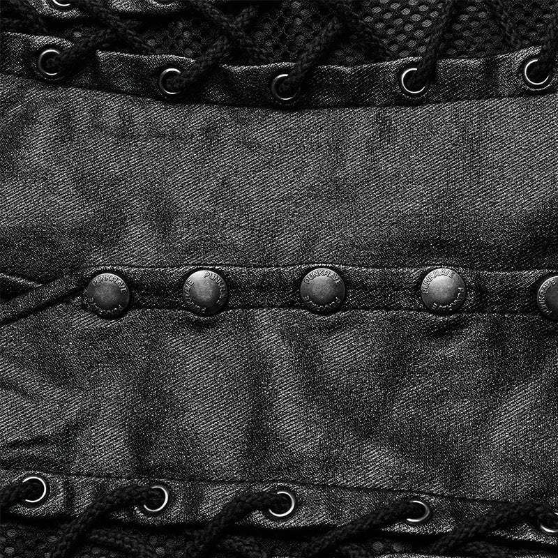 Split Eyelet WY-1534SYF Sexy Hollow Out Vest Shaper Top