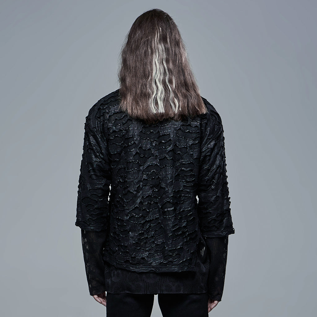Goth Texture Printed T Shirt WT-686TCM - Punk Rave Original Designer Clothing