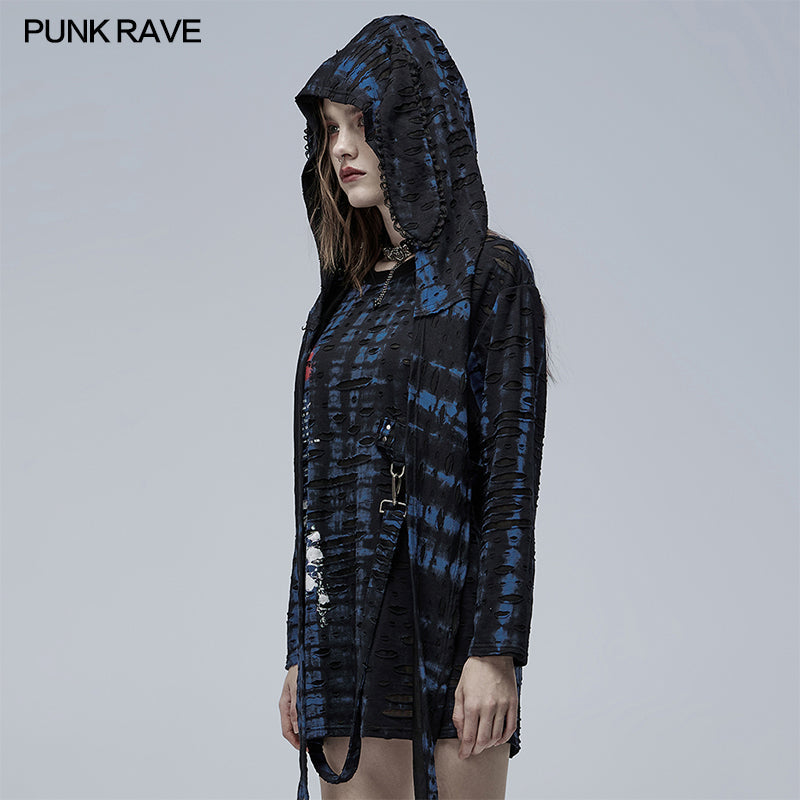 WT-710TCF Gothic loose Print Long Sleeve T-Shirt