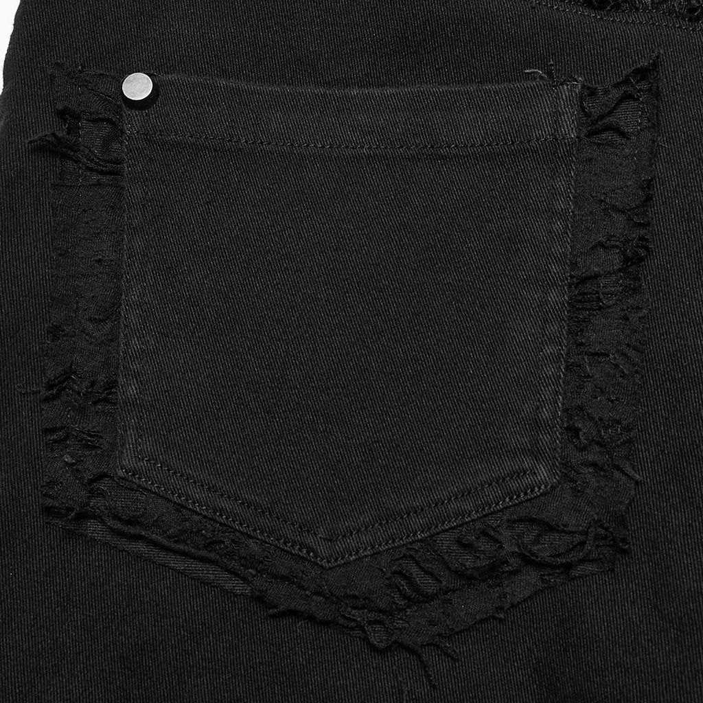 Punk Broken Hole Net Trousers WK-369U - Punk Rave Original Designer Clothing
