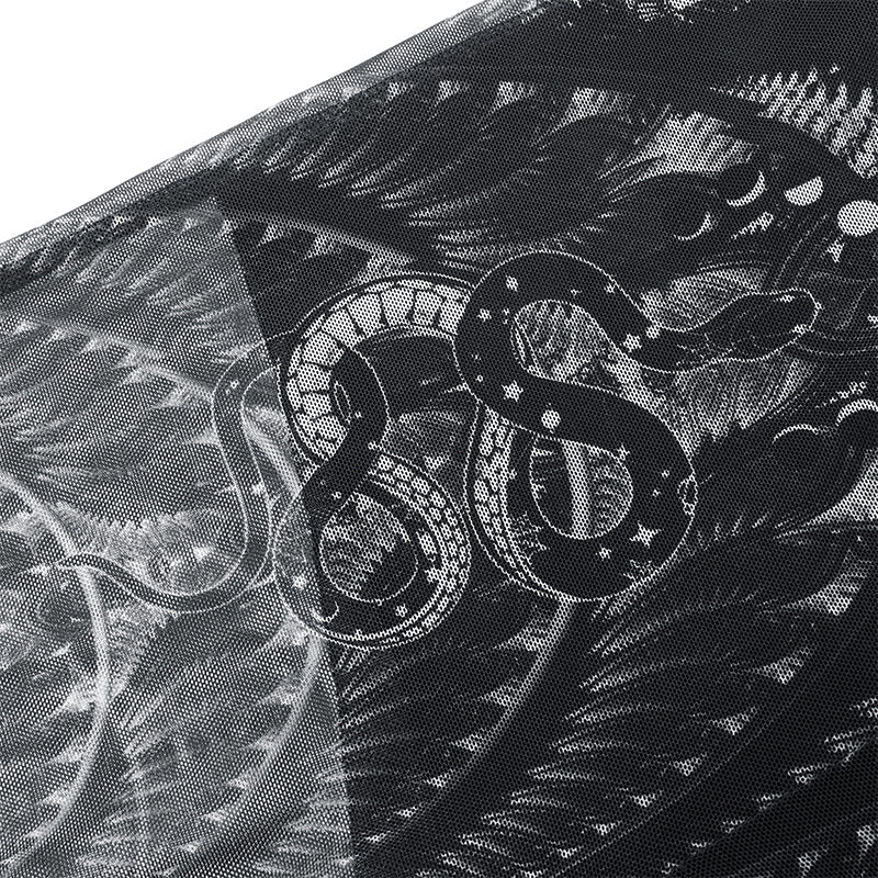 WK-491DQF Goth skinny skeleton print Leggings