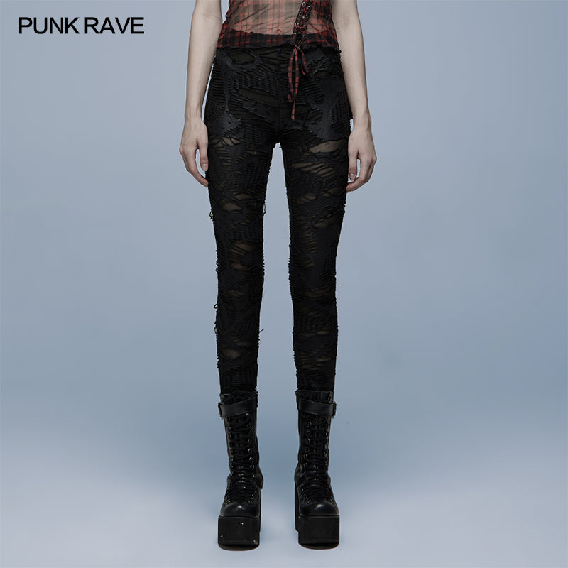 WK-492DQF Daily Gothic Ragged Leggings