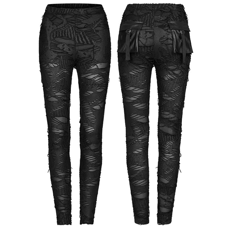 WK-492DQF Daily Gothic Ragged Leggings